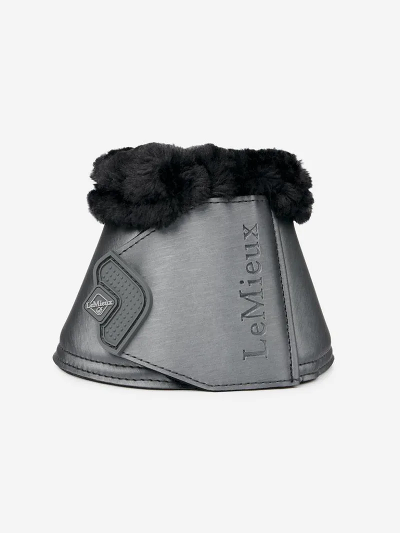 LeMieux Fleece Edged Overreach Boot Steel Brushed Grey-1